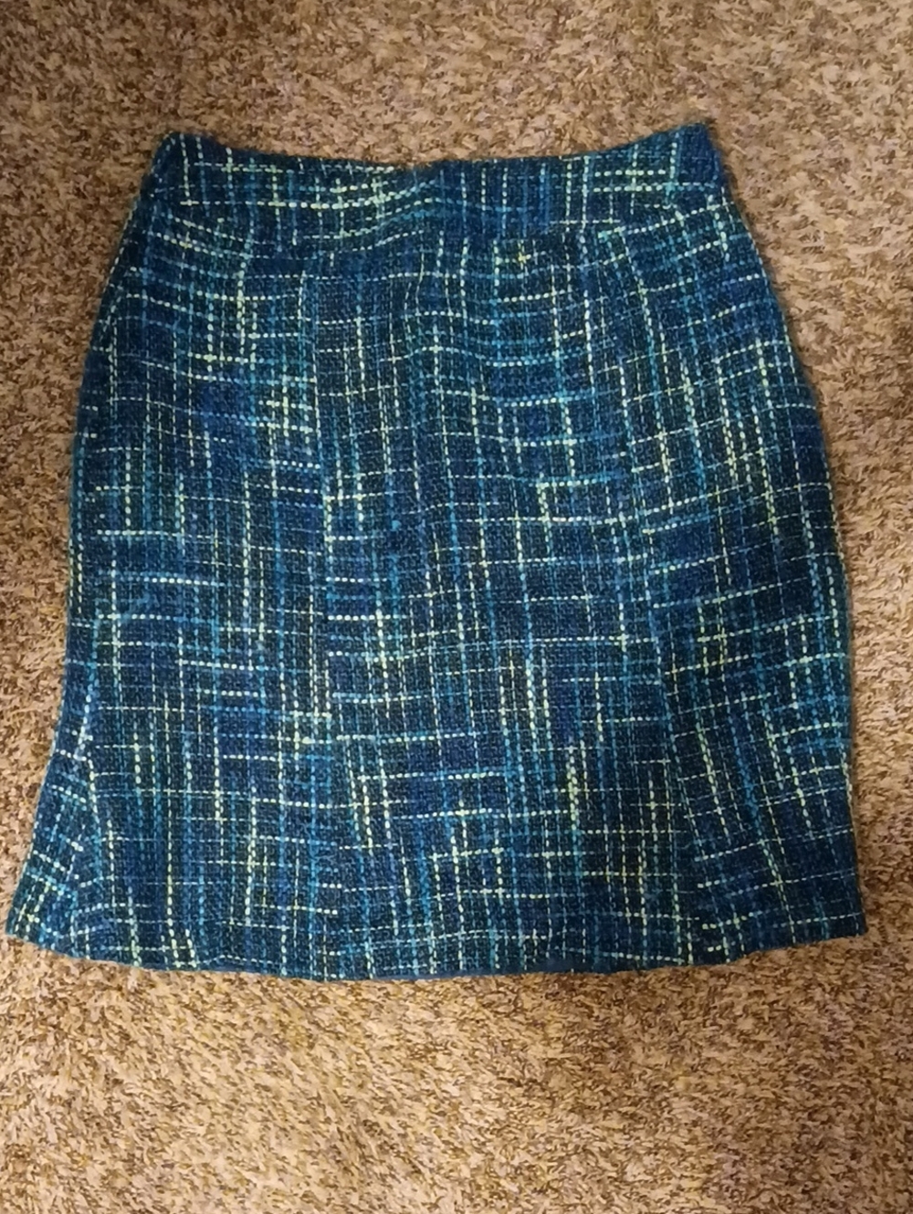 Chadwicks Blue Tweed Pencil Skirt - Classic Women's Skirt Sz 8